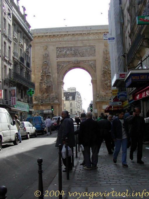 Triumphal Arch of the Porte Saint-Denis, Paris, France