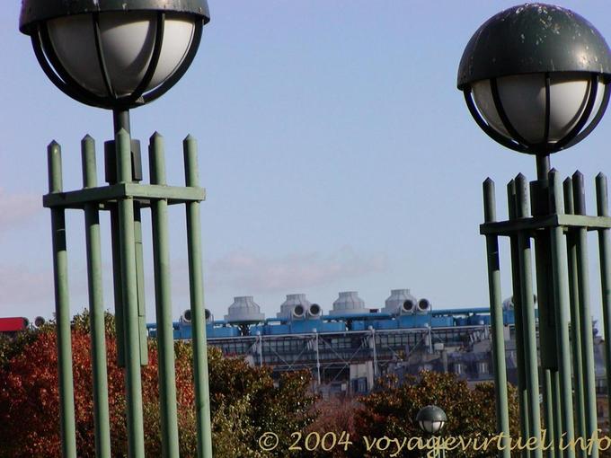 Streetlights in Beaubourg, Paris, France