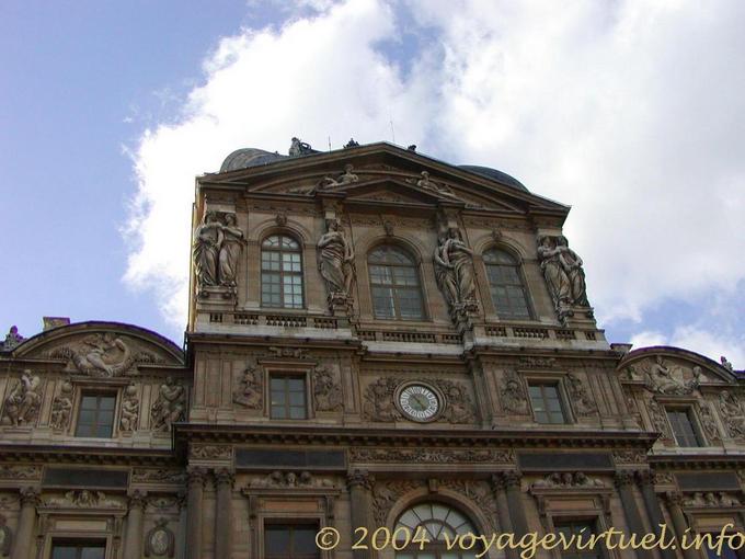 Interior facade, courtyard of the Louvre, Paris, France