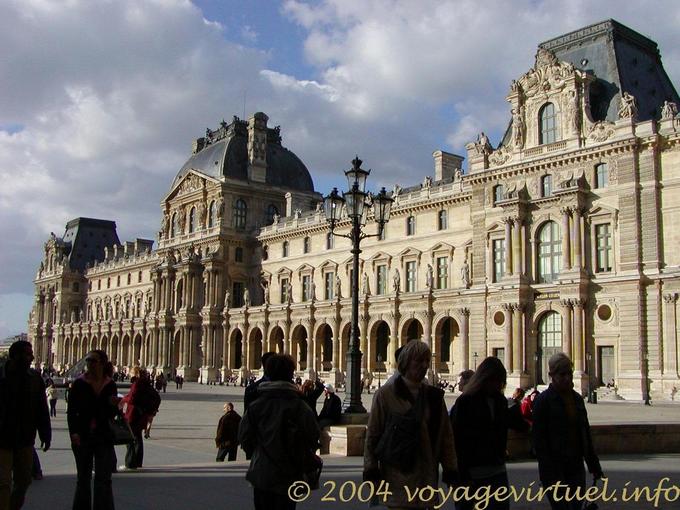 View of the facade of the Louvre, Paris, France