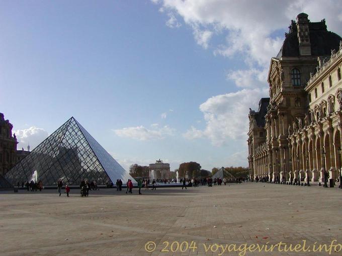 The courtyard in front of the Louvre, Paris, France