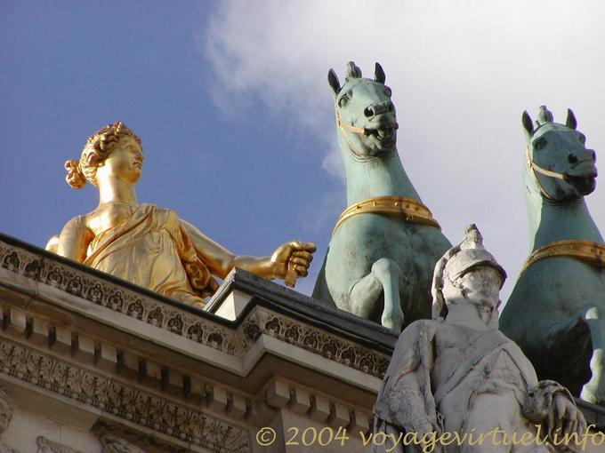 Detail of the Carousel Arch of triumph, Paris, France