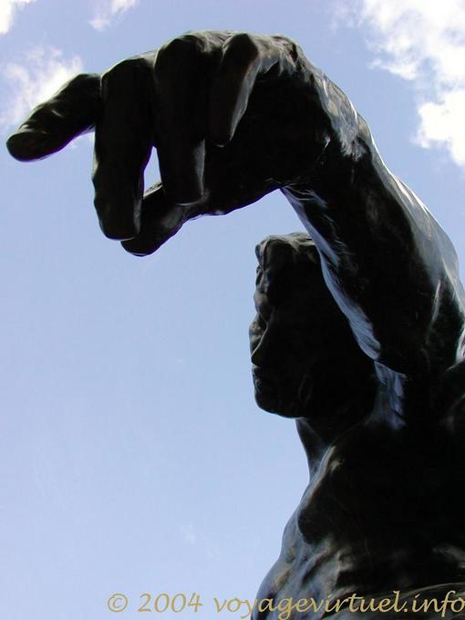 The bronze hand - The Shadow by Rodin, Jardin des Tuileries, Paris, France