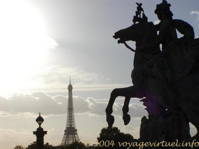 Light and shadow, Eiffel Tower, Paris, France