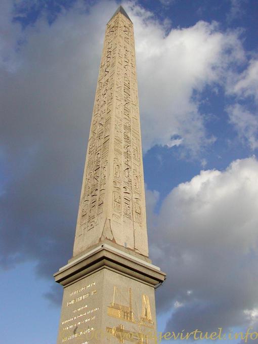 At the foot of the obelisk, Place de la Concorde, Paris, France