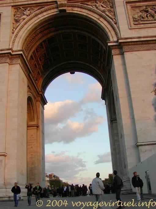 Under the Arc de Triomphe, Paris, France