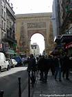 Triumphal Arch of the Porte Saint-Denis, Paris, France.