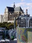 Saint-Eustache church and Les Halles, Paris, France.