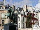 The equestrian statue of Louis XIV by Bosio, Place des Victoires, Paris, France.