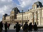 View of the facade of the Louvre, Paris, France.