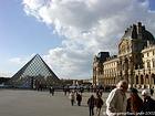 Pyramid and the Louvre, Paris, France.