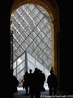 Light on Pei's pyramid, Paris The Louvre, France.