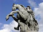 Equestrian statue of Louis XIV, Napoleon courtyard Louvre Paris, France.