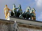 Top of the triumphal arch of the Carrousel, Paris, France.