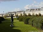 Bather styling, bronze statue of Maillol in the Tuileries, Paris, France.
