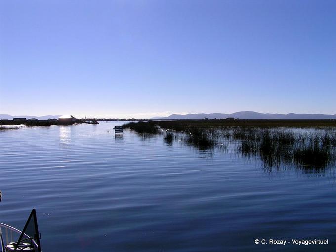 Blue evening on Lake Titicaca -Peru