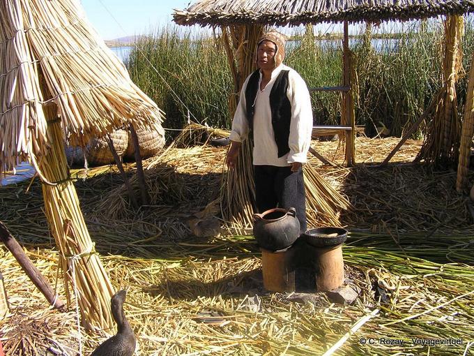 Man Costume Aymaras, Lake Titicaca -Peru