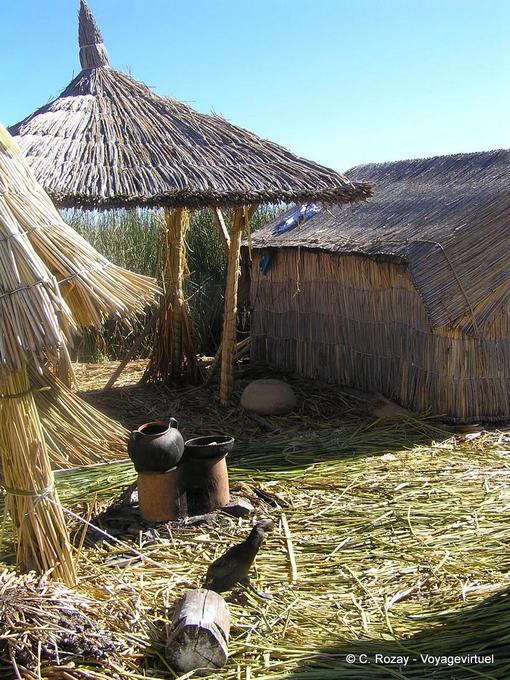 Totora's houses, Titicaca -Peru