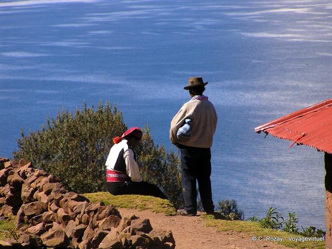 Titicaca, love story on the heights of the island Taquile -Peru
