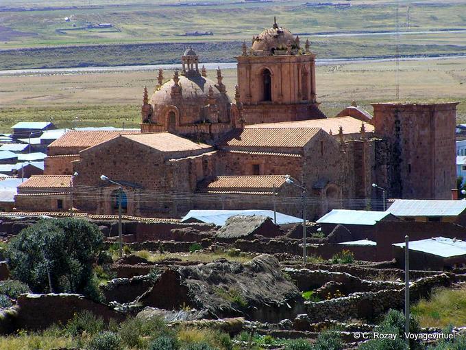 Church of Santa Isabel (1767) from above, Pukara -Peru
