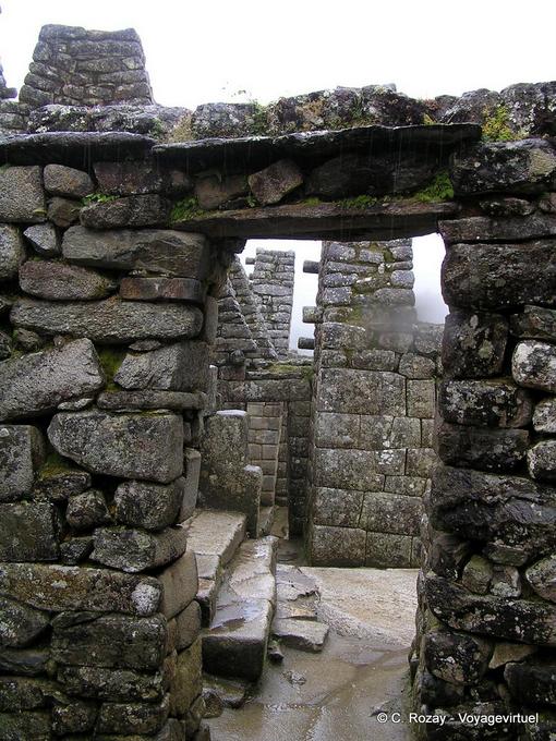 Detail of the architecture of the Temple of the Condor, Machu Picchu -Peru