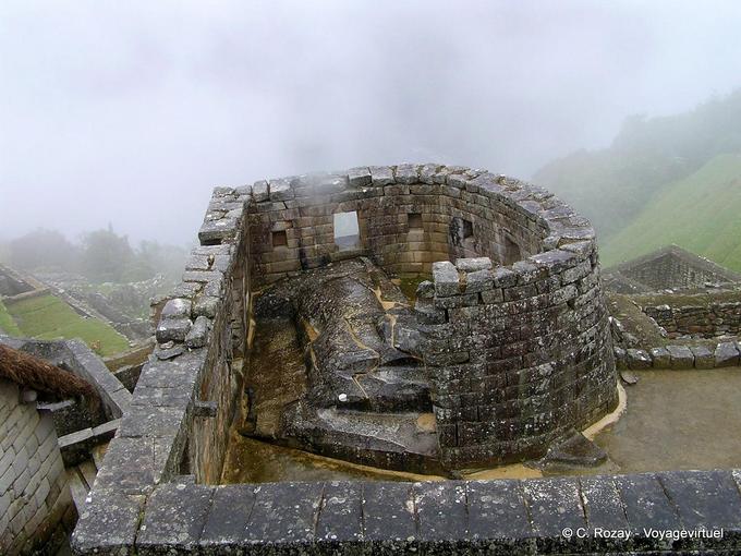 At the foot of Machu Picchu Temple of the Sun -Peru