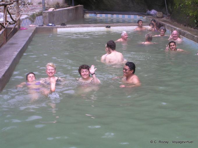 Aguas Calientes, hot bath for return of tourists to Machu Picchu -Peru