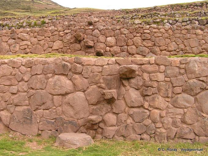 Terraces with retaining walls encrusted steps, Moray -Peru