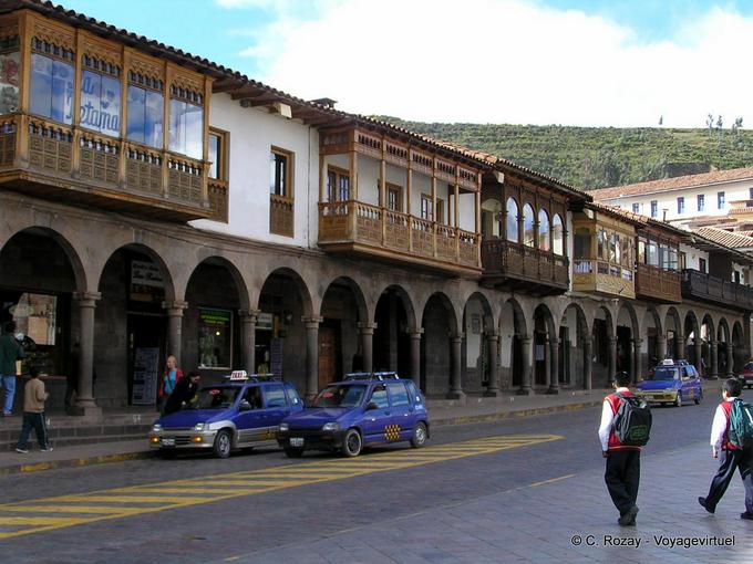 Balconies and archways in Cusco -Peru