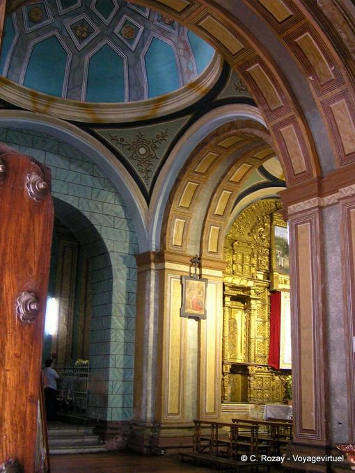Gilt dome and Monasterio de La Merced, Quito -Ecuador