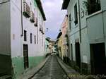 Quito, calle La Ronda, a typical cobbled street, Ecuador.