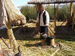 Man Costume Aymaras, Lake Titicaca, Peru.