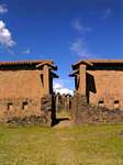 Peru Wiracocha Raq'chi, geometry in the temple, Peru.