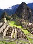 Sunny panoramic view of Machu Picchu, Peru.