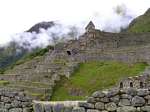 Agricultural terraces and Caretaker's hut, Machu Picchu, Peru.