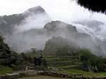 Machu Picchu in clouds, Peru.