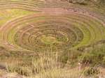 The terraces in the shape of concentric rings Site of Moray, Peru.