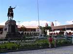 Equestrian statue of Francisco Pizarro, Plaza Sucre, Ayacucho, Peru.