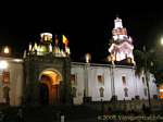 The Metropolitan Cathedral of Quito night view, Ecuador.