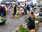 The market for Indian fruit and vegetables Otavalo, Ecuador.