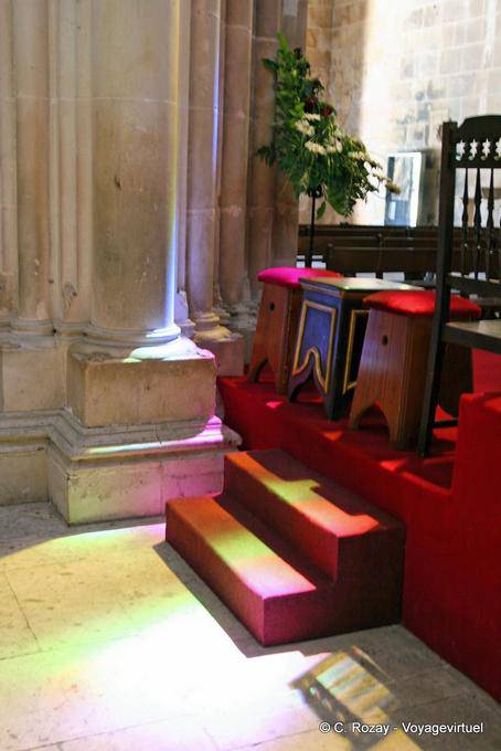 Inside rainbow sky, church of the Monastery of Batalha - Portugal