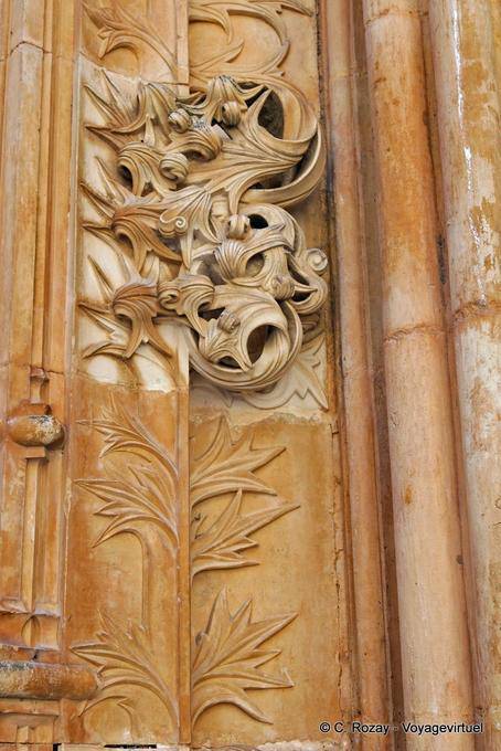 Focus on one element of the ornamentation of a Flawed Chapel, Batalha - Portugal