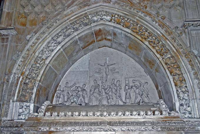 Architectural detail in the Founder's Chapel, Batalha - Portugal