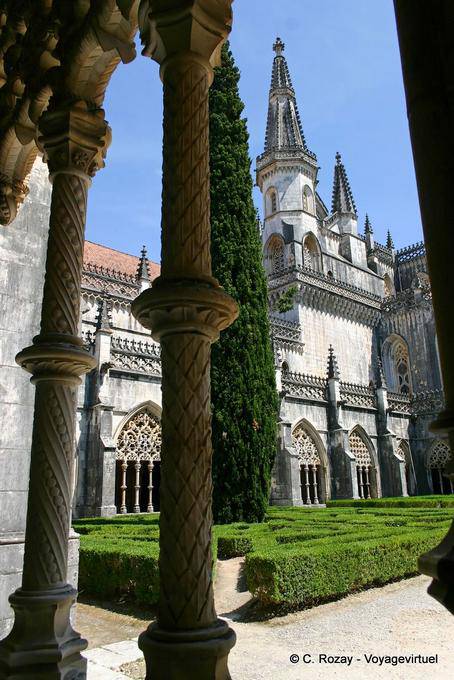 The bell tower seen from the Royal Cloister, Batalha - Portugal