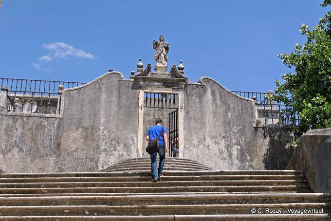 Universidade Velha, the low entrance stairs, Coimbra - Portugal