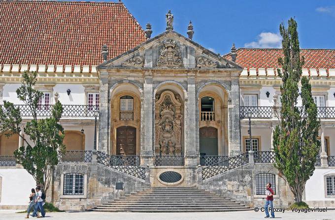 Main entrance, Paços da Velha Universidade, Coimbra - Portugal