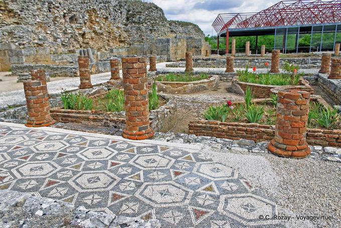 Peristyle of the house of the Swastika (lucky sign for the Romans), Conimbriga - Portugal