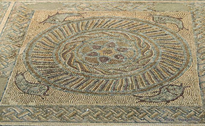 Dolphins in the periphery, mosaic Conimbriga - Portugal