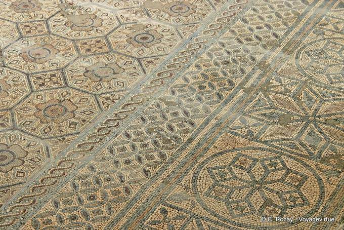 Fragment of mosaic in the Roman ruins, Conimbriga - Portugal