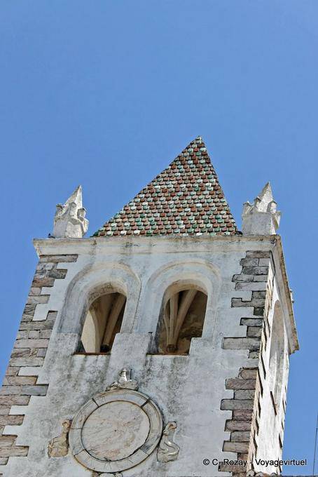 Close-up on the steeple of the Church of Our Lady, Estremoz - Portugal